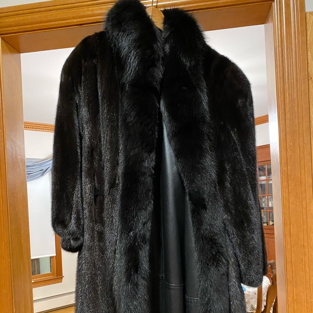 Mink and Leather Coat